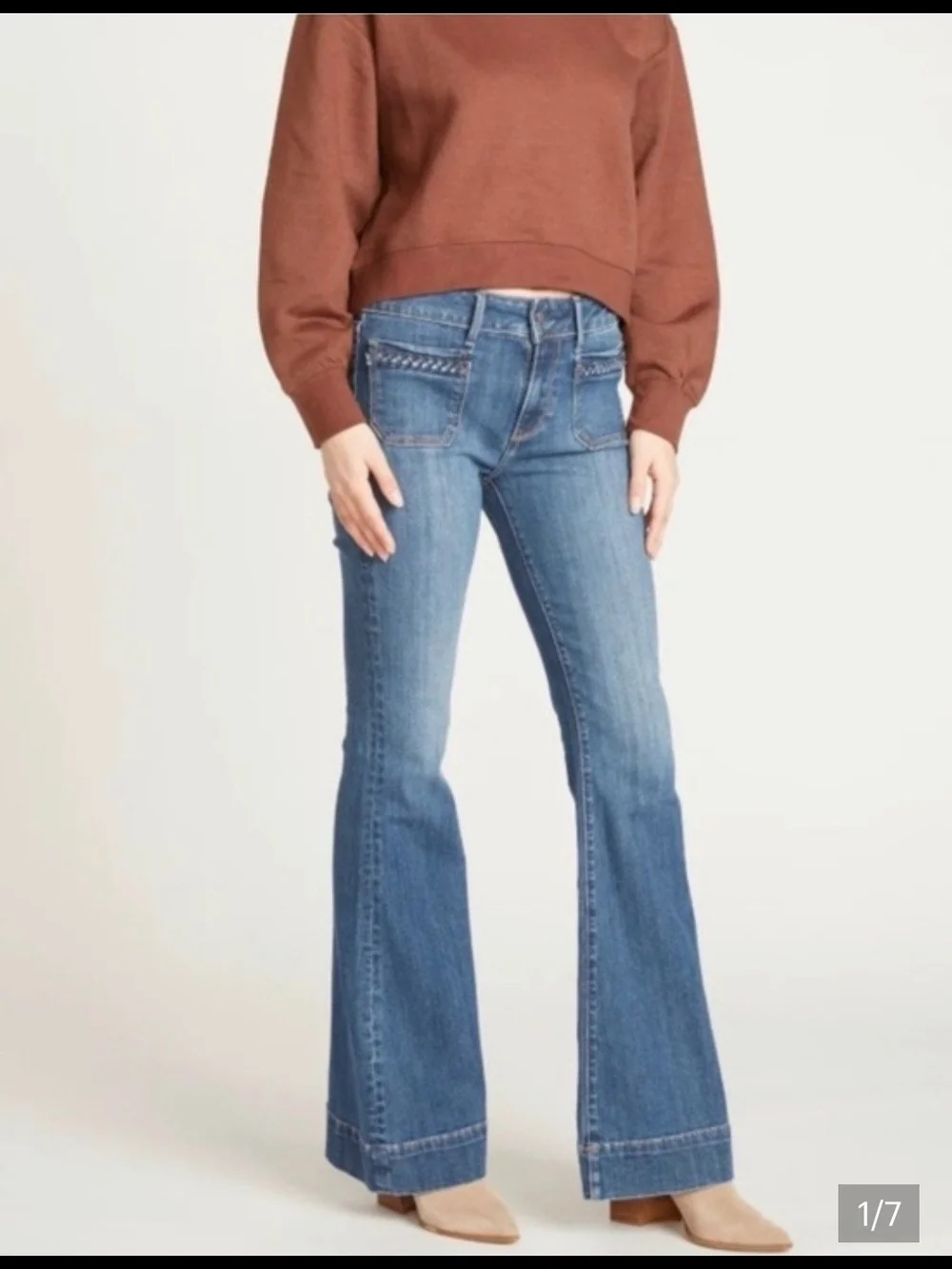 Driftwood Farrah High-Rise Flare Women's Jeans - Blue